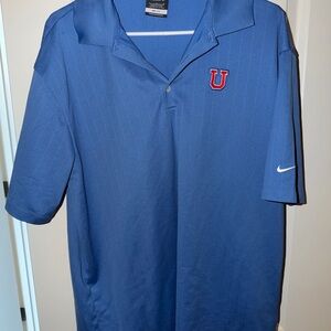 Nike Utah Utes Blue Polo Shirt for Men size Large